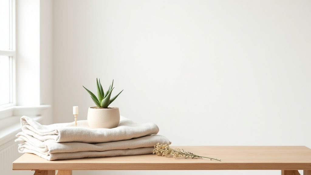 Intérieur moderne et cosy avec des éléments de décoration durables et stylés, ambiance chaleureuse
