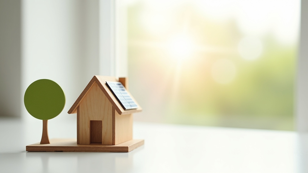 Maison moderne avec panneaux solaires et isolation thermique, représentant une habitation économe en énergie